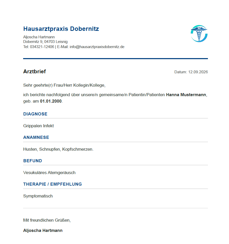 Arztbrief Vorschau